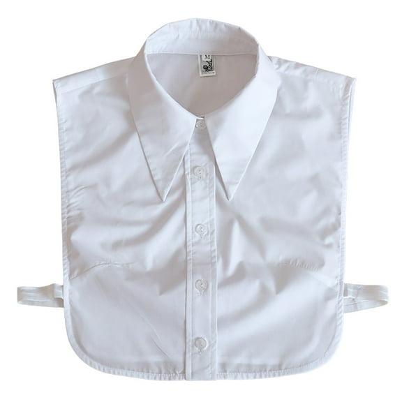 TIREOW Solid Cotton Classic Fake Collar Detachable Dickey Collar Half Shirts Blouse False Collar Top for Women Girls Outfits for Women & Girls