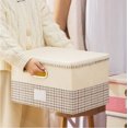 thumbnail image 4 of WRKEKC Clearance Large Cotton-Linen Storage Box - Foldable Fabric Organizer for Clothes, Toys & Home Essentials, Multi-Size Home Decor Storage Solution, 4 of 6