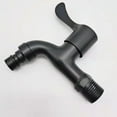 thumbnail image 3 of Under 10 Faucets 4 Points Black Baking Paint Single Cold Into The Wall Type Household Mop Pool Washing Machine Faucet, 3 of 3