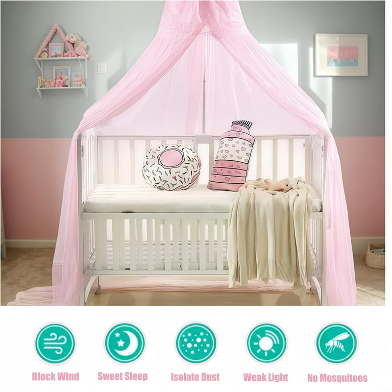 Baby Crib Bed Mosquito Net White