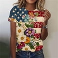 thumbnail image 5 of SwiftWear Women's 250th Anniversary USA Tshirt American Flag Graphic Short Sleeve Tee Loose Fit Top Holidays & Casual Style, 5 of 5