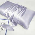 thumbnail image 4 of Beaute Living Wonderful 22 Momme Pure Mulberry Silk Pillowcase Grayish Purple N/A King, 4 of 5