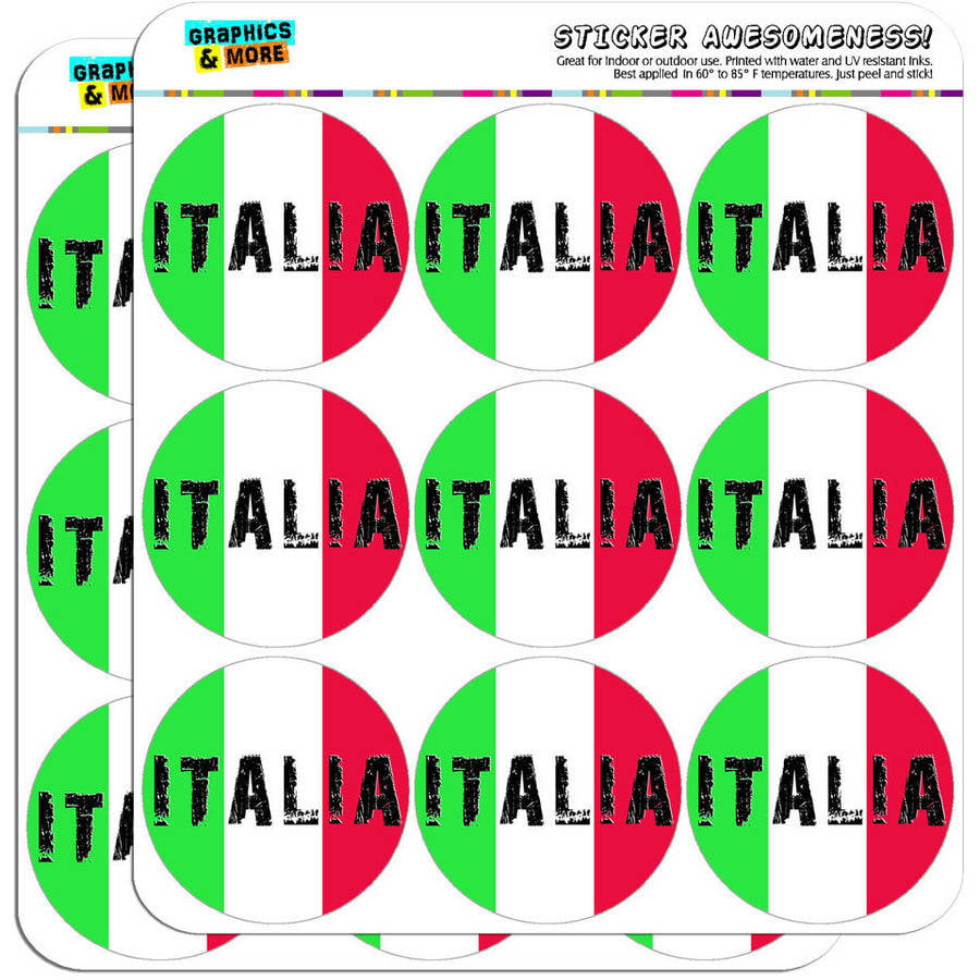 Stickers x6 Téléphone Mobile Mini en vinyle autocollants Sicile italien 40 mm 40,6 cm Sicile Sicilien Italie Shield