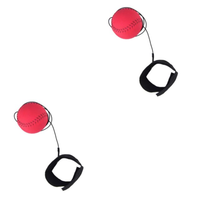 Soidarity Pelota de goma que rebota en la muñeca, juguete interactivo para padres e hijos resistente al desgarro, juguete relajante para hacer Rosa 2Conjunto