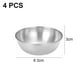 thumbnail image 2 of 4 Uds. Platos para salsa de acero inoxidable, platos redondos para condimentos, cuenco para inmersión, platillos, cuenco, Mini platos para aperitivos, plato para condimentar, platos para platillo, 2 of 5
