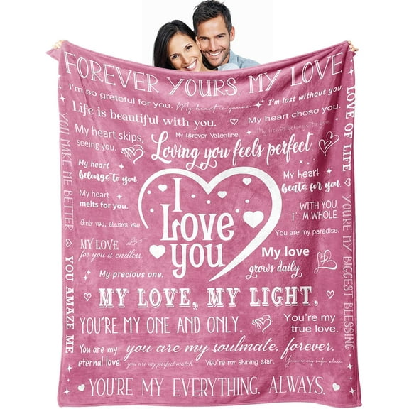 Valentine's Day Blanket Valentines Gifts for Men I Love You Soft Throw Blanket Anniversary Present for Boyfriend Husband from Girlfriend Wife Valentines Day Blanket for Him