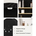 thumbnail image 6 of Joyyskill Large Arched Wall Cabinet with Acrylic Door, Large Wooden Wall Mounted Bathroom Cabinet, Modern Hanging Medicine Cabinet with Adjustable Shelves and Open Shelf, Black Oak, 6 of 6
