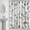 thumbnail image 5 of Gray Leaves Shower Curtain for Bathroom Decor, Watercolor Leaf Farmhouse Spring Plant Waterproof Fabric Shower Curtain, 66"x72" Set with 12 Hooks, 5 of 9