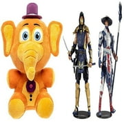 Five Nights at Freddy's Pizza Simulator - Orville Elephant Collectible Figure + Toys Mortal Kombat Scorpion and Raiden 7" Action Figure Multipack, Pack of 2