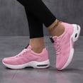 thumbnail image 2 of Running Shoes for Women Lace up Mesh Sneakers Antislip Air Cushion Breathable Tennis Shoes Lightweight Sneakers Pink Size 8, 2 of 6