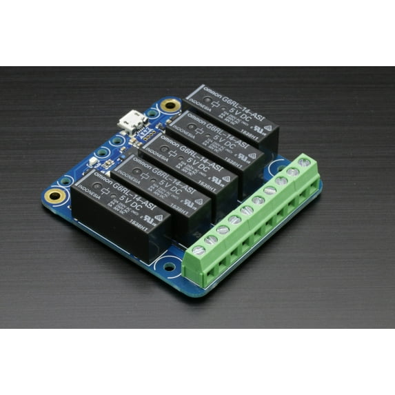 USB module w/ 5 electromagnetic relays rated at 1250 VA per channel.