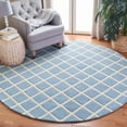 thumbnail image 2 of SAFAVIEH Chatham Jahn Geometric Wool Area Rug, Blue/Ivory, 6' x 9', 2 of 10