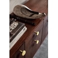 thumbnail image 4 of Goo-Ki 1.3" (32mm) Diameter Modern Brushed Brass Cabinet Knobs, Zinc Alloy Cabinet Handles for Dresser, Wardrobe, Kitchen Hardware, 6 Pack, 4 of 6