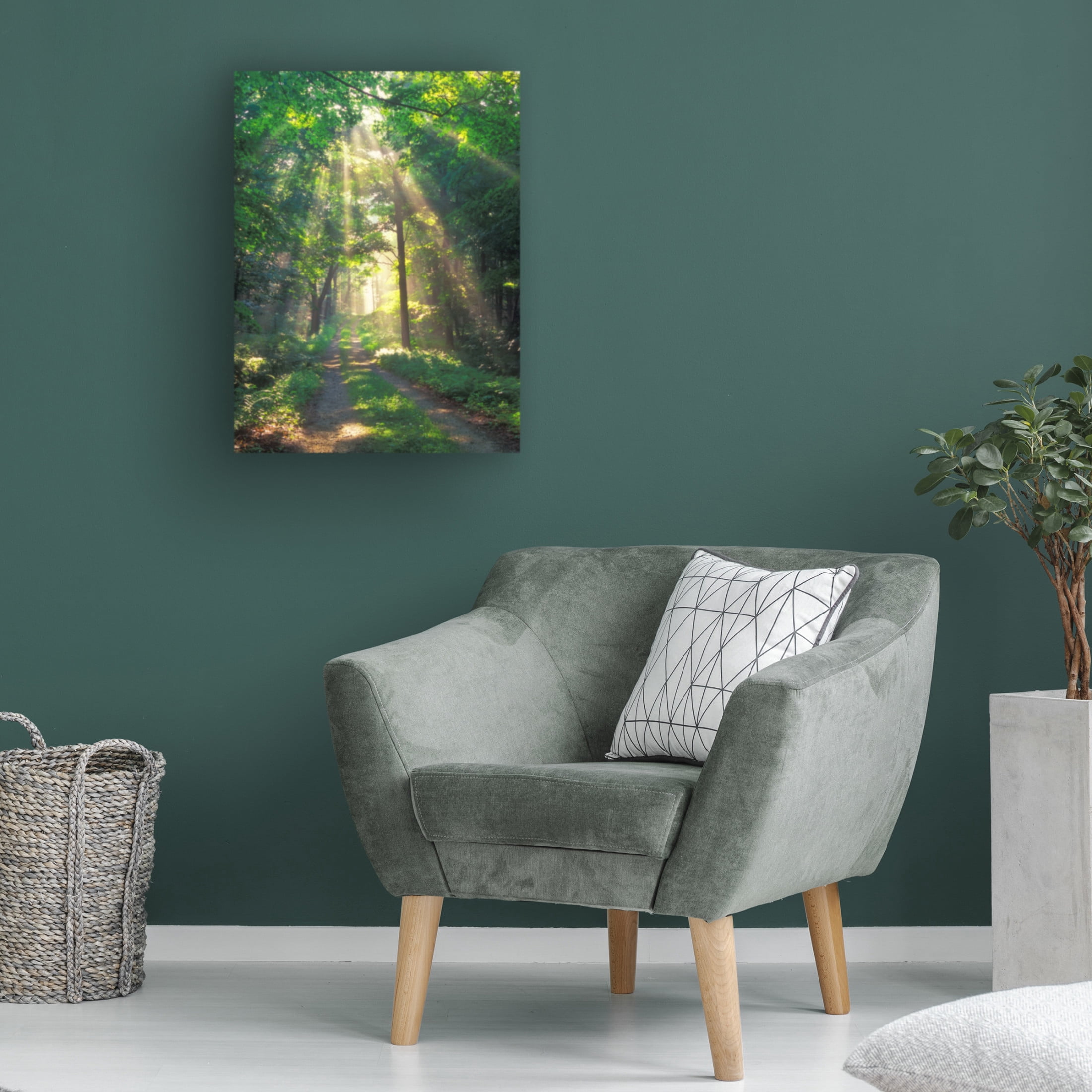 Canvas Wall Art - Patrick Zephyr 'Forest Sunshine' Wall Art for Living Room, Bedroom, or Office Décor by Trademark Fine Art - 18 x 24 Inches