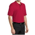 thumbnail image 4 of Yellow Rooster Mens Short Sleeve Tall Silk Touch Polo with Pocket Red XLT, 4 of 4