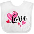 thumbnail image 3 of Inktastic Valentine's Day Love with Pink and Red Hearts Boys or Girls Baby Bib, 3 of 4