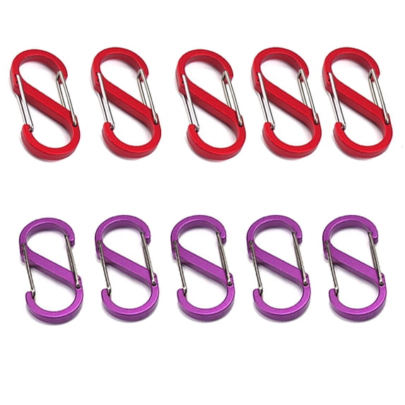 10PCS aluminium alloy S-shaped buckle car keychain accessories key ring metal buckle - 50mm