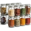 Spice Jars, Mason Jars 4 Oz. [Set Of 8] Small Glass Storage Jars With Lids - For Herbs & Spices, Jelly, Jars, (Not Canning) Favors, DIY & Crafts - Bundled With 28 Spice Labels