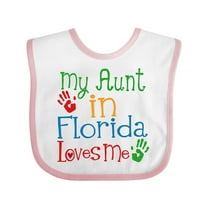 Inktastic My Aunt in Florida Loves Me Boys or Girls Baby Bib