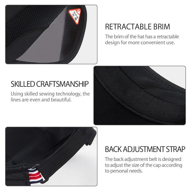 Sombrero con visera BuyWeek para el sol verano ajustable color negro