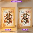 thumbnail image 2 of Hello Fall Brittany Spaniel Scarf Welcome Autumn with Leaves Pumpkins Acrylic Plaque with Wood Photo Frame Box Brittany Dog Lover Gifts Idea Light Box - 00011, 2 of 5