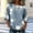 Light Blue, variant on Ayolanni Crew Neck T Shirts for Women Cotton 3/4 Sleeve Floral Blouse Fitted Ladies Casual Shirts Womens Tops Green XXL