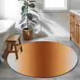 thumbnail image 3 of Round Rugs 4Ft, Dark Burnt Orange Grey Ombre Round Area Rug Washable Indoor Throw Carpet, Farmhouse Gradient Minimalist Soft Non Slip Circle Rug for Kitchen Nursery Room Home Decor Aesthetic, 3 of 8