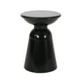 Aston Metal Outdoor Side Table, Black