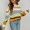 thumbnail image 6 of PFRNLF Sweaters for Women Fall Winter Crewneck Striped Tops Color Block Fashion Knit Pullover Sweater, 6 of 8