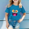 thumbnail image 5 of Feancey Toddler Boys Graphic T Shirts Funny Cute Print Short Sleeve Tops Summer Crewneck Casual Kids Girls T-Shirt Holiday Sales Today Multicolor 140, 5 of 9