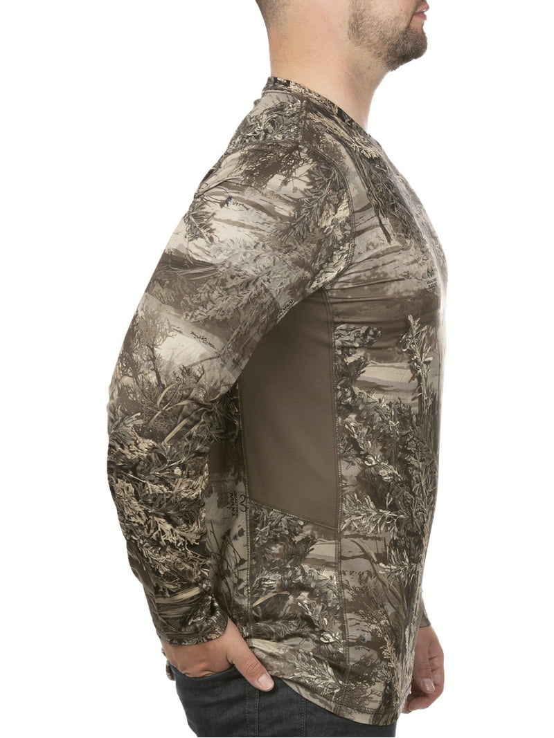 Realtree Men's Max-1 XT Long Sleeve Performance Camo Tee Shirt, Up