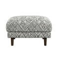 thumbnail image 2 of 35" Mid-Century Modern Style Ottoman, Upholstered Tufted Ottoman Seat with 4 Wood Legs, Ottomans Chair for Living Room, Black, 2 of 5