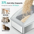 thumbnail image 4 of Stainless Steel Cat Litter Box with High Sides, Xl Stainless Steel Litter Box for Big Cats and Multi-cat, Anti-urine Leakage, Non-stick, 22.8"*14.5"*10", Silver Gary, 4 of 8