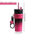 thumbnail image 3 of Stainless Steel Insulated Tumbler, Large Capacity Travel Mug with Straw and Lanyard, Double Wall Vacuum Cooler Cup for Car and Outdoor Use, 3 of 5