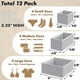 thumbnail image 2 of Organizador de cajones Simple Houseware plegable, juego de 12 unidades, color gris, 2 of 9