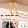 thumbnail image 6 of YEUOYEA Gold Hoop Earrings for Women, 14K Gold Plated Hypoallergenic CZ Large Hoop Earrings, Jewelry Gift, 6 of 8