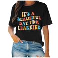 thumbnail image 1 of TSADFHJI Hauts pour Femmes Manches Longues Grande Taille T-Shirt d'Été Décontracté Imprimé à Manches Courtes Col Rond m Noir, 1 of 4
