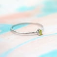 thumbnail image 5 of QQTDFG Green Teardrop CZ Sterling Silver Thin Band Ring, Knuckle Midi Pinkie Ring A3272-7.5, 5 of 9