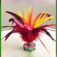 thumbnail image 1 of Volante de plumas de pollo de colores, banda de cuero, volante de plumas de ganso de colores, estudiantes de escuela primaria y secundaria, adultos, 1 of 3