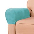 thumbnail image 1 of Subrtex Fundas de Sillón de Terciopelo Antideslizante Protector de Muebles, 2pcs, Azul ahumado, 1 of 6