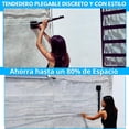 thumbnail image 3 of Tendedero retráctil pared para ropa tendedores plegables interiores exteriores, 3 of 8