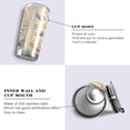 thumbnail image 2 of SKYSONIC Cute Child Tumbler Stainless Steel Double Wall Vacuum Reusable Insulated Mug with Straw and Built-in Coaste for Cold and Hot Beverages, 12oz, 2 of 7