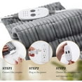 thumbnail image 4 of Massaging Weighted Heating Pads for Back Pain Relief and Cramps, 33''*18'' Ribs Fannel Electric Heating Pad with Massage Vibrations, 6 Settings- 3 Heat, 3 Massage- 9 Rel, 4 of 8