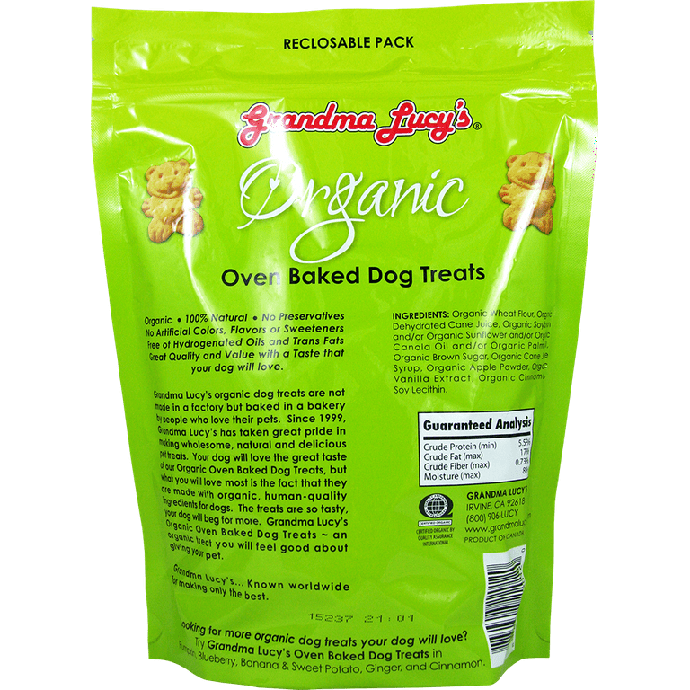 Grandma Lucy's Apple Oven Baked Dog Treats, 14-oz, Wholesome