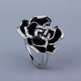 thumbnail image 2 of Romantic Anniversary 925 Silver Rings Flower Cubic Zircon Women Jewelry Sz 6-10, 2 of 8
