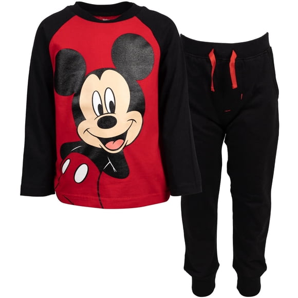 Conjunto de ropa: camiseta y pantalones de manga larga de Mickey Mouse de Disney