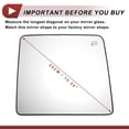 thumbnail image 2 of Unique Bargains 1 Set Tow Mirror Glass Replacement for Ford F250 F350 F450 F550 Super Duty 08-16 Right Passenger Side Upper Part W/ Backing Plate Real Glass Plastic, 2 of 6
