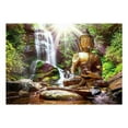 thumbnail image 2 of Tiptophomedecor Zen Wallpaper Wall Mural - Buddha Waterfall Forest, 2 of 3
