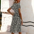 thumbnail image 3 of Robe d'Été Bohème pour Femmes Robe Imprimée Col Halter Sans Manches Robe de Plage Robe de Soleil Robe Midi, 3 of 4