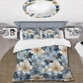 thumbnail image 2 of Designart "Nostalgic Blue Floral Romance" Floral Bedding Covert Set - Cottage Bed Set With 1 Sham, 2 of 5